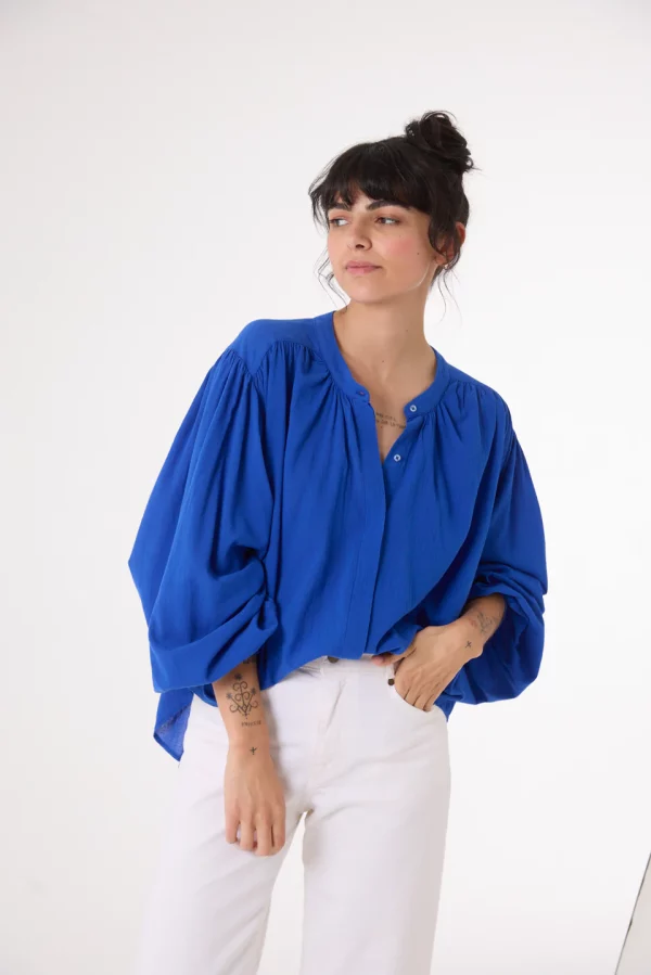 Blouse lena bleu royal